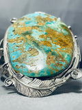 One Of Biggest Ever Vintage Native American Navajo Royston Turquoise Sterling Silver Bracelet-Nativo Arts
