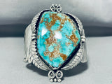 Important Vintage Native American Navajo Rare Deposit Turquoise Sterling Silver Bracelet-Nativo Arts