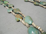 Native American Impressive Santo Domingo Royston Turquoise Heishi Necklace-Nativo Arts