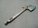 Incredible Navajo Native American Sterling Silver Turquoise Pendant-Nativo Arts