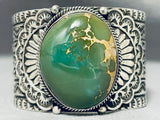 124 Gram Monster Men's Native American Navajo Domed Green Turquoise Sterling Silver Bracelet-Nativo Arts
