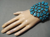 Important Vintage Native American Navajo Henry Roanhorse Turquoise Sterling Silver Bracelet-Nativo Arts