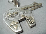 Fabulous Vintage Navajo Sterling Silver & 14k Gold Necklace Native American Old-Nativo Arts