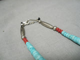 Rare Longer!! Vintage Navajo Spiderweb Turquoise Native American Necklace-Nativo Arts