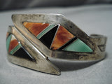 Raymond Delgarito Vintage Native American Navajo Royston Turquoise Sterling Silver Bracelet-Nativo Arts