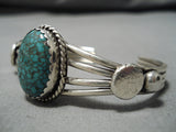 Rare Domed Spiderweb Turquoise!! Vintage Native American Navajo Sterling Silver Bracelet-Nativo Arts