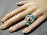 Important Don Dewa Vintage Native American Zuni Turquoise Sterling Silver Ring-Nativo Arts