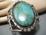 Huge Vintage Native American Navajo Royston Turquoise Sterling Silver Bracelet-Nativo Arts