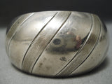 Advanced Silver Work Vintage Native American Navajo Sterling Bracelet Cuff Old-Nativo Arts