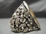 Biggest Best Yellowstone Native American Navajo Sterling Silver Leaves Bracelet-Nativo Arts