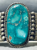 Particularly Rare Vintage Native American Navajo Damale Turquoise Sterling Silver Bracelet-Nativo Arts
