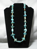 Native American Impressive Vintage Santo Domingo Royston & Old Kingman Turquoise Necklace-Nativo Arts