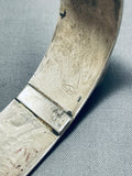 Important Signed Vintage Native American Hopi Old Turquoise Sterling Silver Bracelet-Nativo Arts