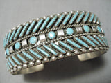 Incredible Vintage Native American Zuni Turquoise Sterling Silver Bracelet Old-Nativo Arts