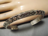 Thick And Sturdy!! Native American Sterling Silver Pueblo Bracelet-Nativo Arts
