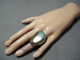 Colossal Vintage Native American Navajo Royston Turquoise Sterling Silver Ring-Nativo Arts