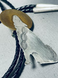 Fabulous Native American Navajo Sterling Silver Coyote Bolo-Nativo Arts