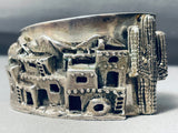 Most Detailed Vintage Southwest Pueblo Sterling Silver Bracelet-Nativo Arts