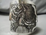 Quality Vintage Native American Navajo Betty Becenti Kokopelli Sterling Silver Bracelet-Nativo Arts