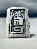 Superior Native American Hopi Sterling Silver Ring Signed-Nativo Arts