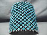 One Of The Most Intricate Native American Navajo Turquoise Sterling Silver Bracelet-Nativo Arts