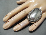 Marvelous Vintage Navajo Native American Sterling Silver Ring Old-Nativo Arts