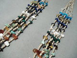 Native American Amazing Vintage Navajo Turquoise Sterling Silver Heishi Necklace-Nativo Arts