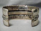 One Of The Best Vintage Native American Navajo Squared Turquoise Sterling Silver Bracelet Old-Nativo Arts
