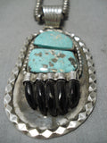 Incredible Vintage Navajo/ Mexican Turquoise Sterling Silver Necklace-Nativo Arts