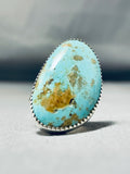 Tsosie Native American Navajo Kingman Turquoise Sterling Silver Ring Signed-Nativo Arts
