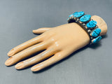 Mind Boggling Vintage Native American Navajo 7 Inch Wrist Sterling Silver Bracelet-Nativo Arts