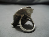 Opulent Vintage Navajo Azuite Sterling Silver Native American Ring Old-Nativo Arts