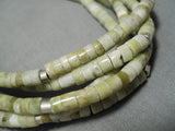 Fabulous Platero Vintage Native American Navajo Serpantine Sterling Silver Necklace-Nativo Arts