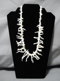 Native American Incredible Vintage Santo Domingo Sterling Silver Necklace-Nativo Arts