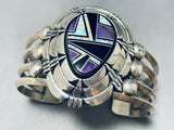 Tommy Lewis Vintage Native American Navajo Opal Sugulite Sterling Silver Bracelet-Nativo Arts