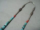 Marvelous Vintage Native American Navajo Turquoise Sterling Silver Necklace-Nativo Arts