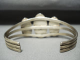 Authentic Vintage Native American Navajo Coral Sterling Silver Shadowbox Bracelet-Nativo Arts