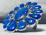Most Incredible Native American Navajo Lapis Sterling Silver Bracelet-Nativo Arts