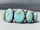 Tremendous Vintage Native American Navajo 6 Pilot Mountain Turquoise Sterling Silver Bracelet-Nativo Arts