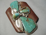 One Of The Best Vintage Native American Navajo Royston Turquoise Sterling Silver Ketoh Bracelet-Nativo Arts