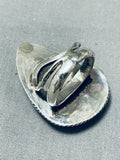 One Of Most Detailed Ever Vintage Native American Navajo Royston Turquoise Sterling Silver Ring-Nativo Arts