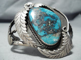 Mind Blowing Vintage Native American Navajo Morenci Turquoise Sterling Silver Bracelet-Nativo Arts
