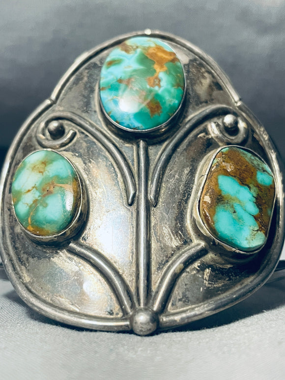 One Of The Best Ever Vintage Native American Navajo Royston Turquoise Sterling Silver Bracelet-Nativo Arts