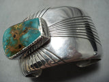 One Of Best Vintage Native American Navajo Royston Turquoise Sterling Silver Bracelet Old-Nativo Arts