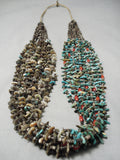 Important Navajo Turquoise Heishi Shell Native American Necklace-Nativo Arts