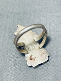 Tremendous Vintage Native American Zuni Turquoise Sterling Silver Kachina Ring-Nativo Arts