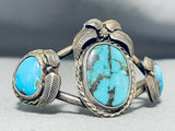 Marvelous Vintage Native American Navajo Turquoise Sterling Silver Bracelet-Nativo Arts