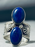 Ben Begaye (d.) Important Native American Navajo Lapis Sterling Silver Ring-Nativo Arts