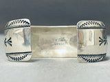Authentic Thomas Singer Vintage Native American Navajo Turquoise Geo Sterling Silver Bracelet-Nativo Arts