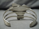 Jeff James Jr Vintage Native American Navajo Hummingbird Turquoise Sterling Silver Bracelet-Nativo Arts